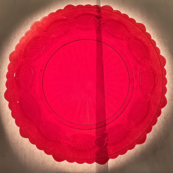 2 Avon 1876 Cape Cod Ruby Red Collection Salad Plates 7.5" Diameter - Picture 2 of 2